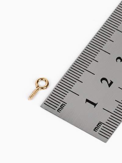 Держатель для кулона винтовой СМ-936, (набор 10 шт.) 1.2×0.5×0.1 см, цвет золото