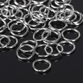 Кольцо соединительное 1 х 7мм (набор 50 гр, ± 410 шт.) СМ-982, цвет серебро