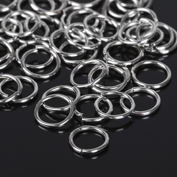Кольцо соединительное 1×7 мм (набор 50 г, ± 410 шт.) СМ-982, цвет серебро - Фото 1
