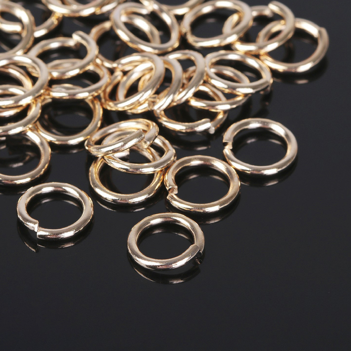 Кольцо соединительное 1×10 мм (набор 50 г, ± 145 шт.) СМ-984, цвет золото - Фото 1