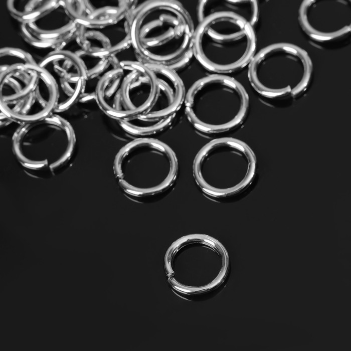 Кольцо соединительное 1×10 мм (набор 50 г, ± 145 шт.) СМ-984, цвет серебро - Фото 1