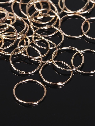 Кольцо соединительное 0.7×12 мм (набор 50 г, ± 360 шт.) СМ-995, цвет золото