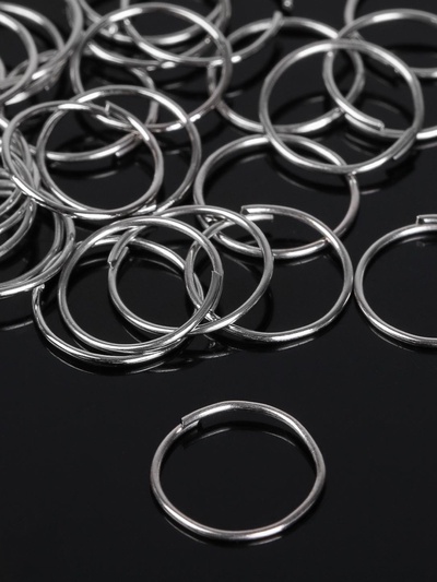 Кольцо соединительное 0.7×12 мм (набор 50 г, ±360 шт.) СМ-995, цвет серебро