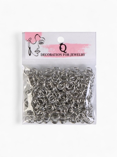 Кольцо соединительное «СМ-1002», 0.9×14 мм, набор 50 г, ± 235 шт. цвет серебро