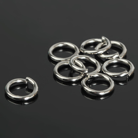 Кольцо соединительное, 1,6х10мм(набор 50 гр, ±130 шт) СМ-1009, цвет серебро