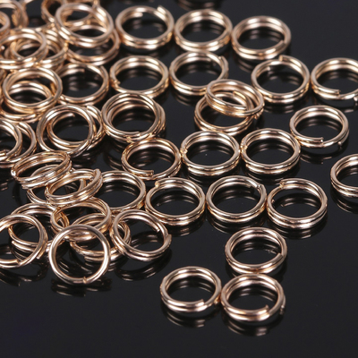 Кольцо соединительное двойное, неразъёмное 0,6 см (набор 50 гр, ±510 шт) СМ-1025, цвет золото