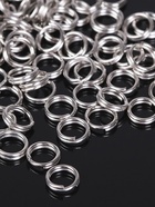 Кольцо соединительное двойное неразъёмное «СМ-1025», d=0.6 см, набор 50 г, ± 510 шт. цвет серебро - Фото 3