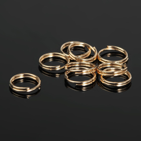 Кольцо соединительное двойное, неразъёмное 0,9см (набор 50 гр, ±310 шт) СМ-1028, цвет золото