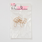 Швензы для сережек-петельки СМ-1069, (набор 5 пар) 15 мм, цвет золото - Фото 5