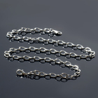 Цепочка с карабином L=45 см (набор 5 шт.) 7×5×1 мм, СМ-1935, цвет серебро - Фото 2
