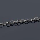 Цепочка с карабином L=45 см (набор 5 шт.) 7×5×1 мм, СМ-1935, цвет серебро - Фото 3