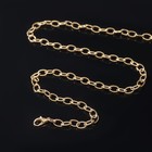 Цепочка с карабином, L=50 см, 7×5×1 мм, (набор 5 шт), СМ-1935, цвет золото - Фото 1