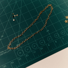 Цепочка с карабином, L=50 см, 7×5×1 мм, (набор 5 шт), СМ-1935, цвет золото - Фото 3