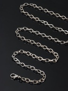 Цепочка с двумя карабинами, набор 5 шт. L=70 см, 5×3 мм, СМ-1935, цвет серебро - Фото 2