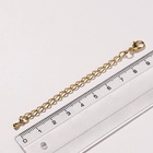 Замок карабин СМ-951, 5 шт. 6×9 мм, с удлинительной цепочкой 8 см, цвет золото - Фото 2