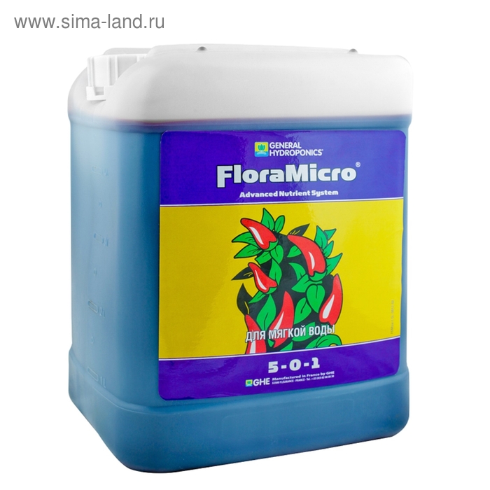 Минеральное концентрированное удобрение FloraMicro HW GHE 5 L (t°C) - Фото 1