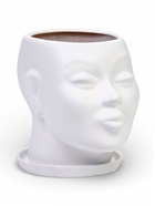 Декоративный горшок для цветов «Голова», керамический, 1.3 л, 16×16×14 см, белый - Фото 1