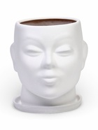 Декоративный горшок для цветов «Голова», керамический, 1.3 л, 16×16×14 см, белый - Фото 2