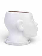 Декоративный горшок для цветов «Голова», керамический, 1.3 л, 16×16×14 см, белый - Фото 4