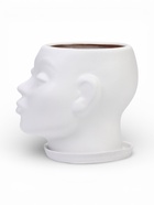 Декоративный горшок для цветов «Голова», керамический, 1.3 л, 16×16×14 см, белый - Фото 5