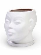 Декоративный горшок для цветов «Голова», керамический, 1.3 л, 16×16×14 см, белый - Фото 6