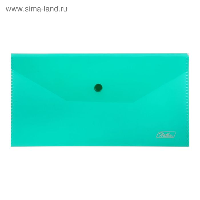 Папка-конверт на кнопке С6, 180 мкм, зелёная - Фото 1