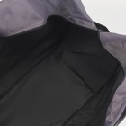 Сумка дорожная на молнии, наружный карман, цвет чёрный/серый - Фото 3