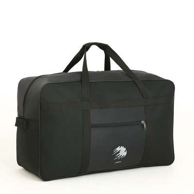 Сумка дорожная на молнии, наружный карман, чёрная