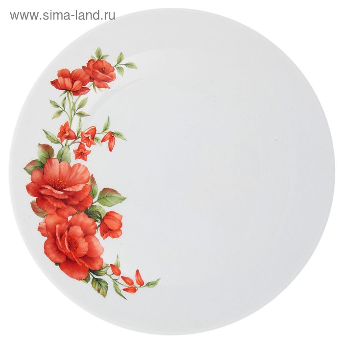 Тарелка мелкая 19 см «Розы-3» - Фото 1