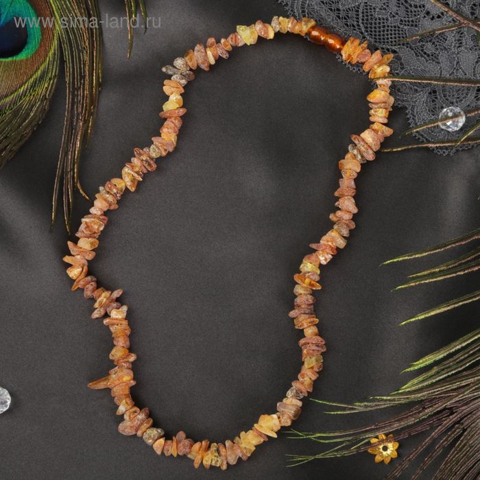 Бусы «Янтарь необработанный» мелкий, 45см - Фото 1