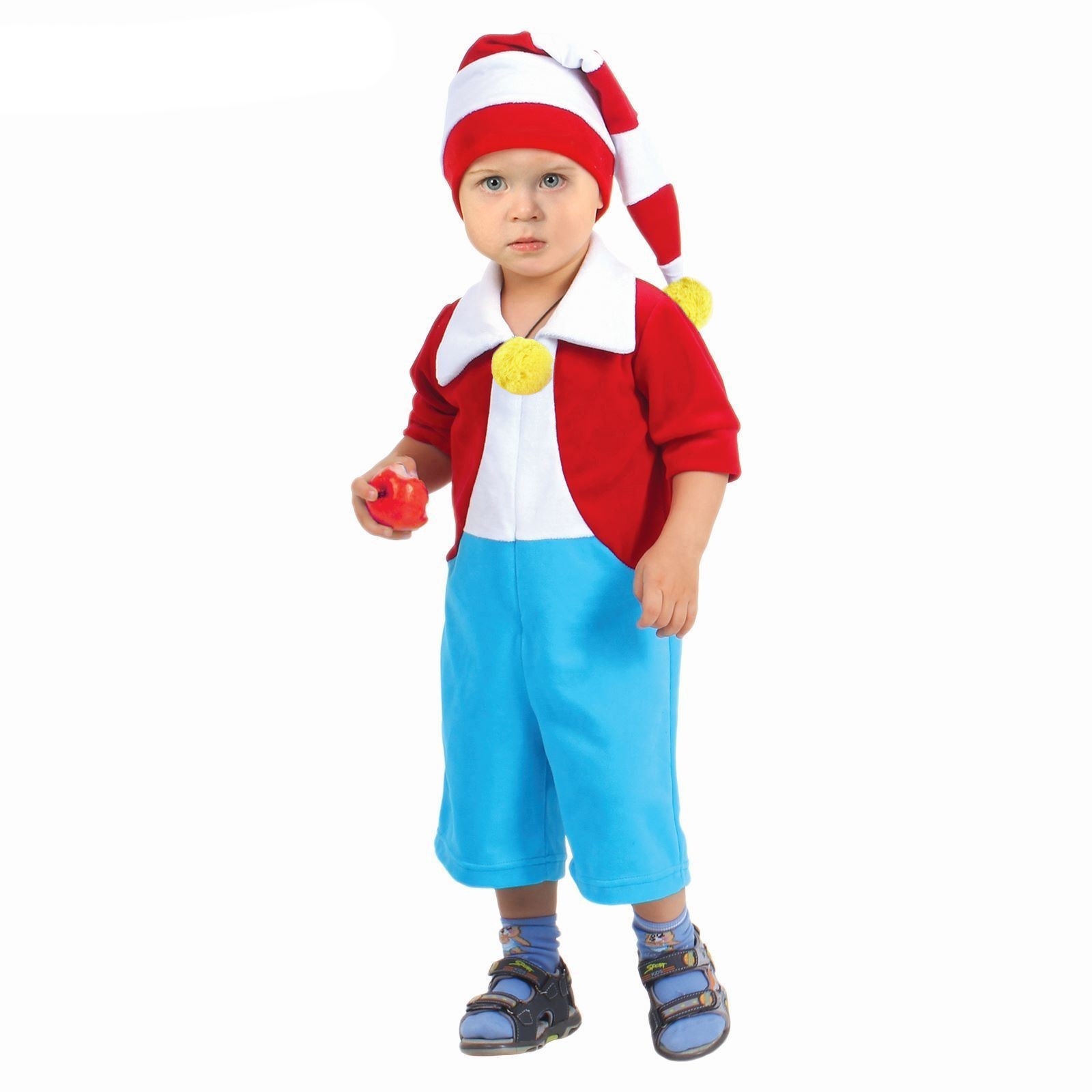 Детский карнавальный костюм Буратино, рост 104-134, арт.5059-XS