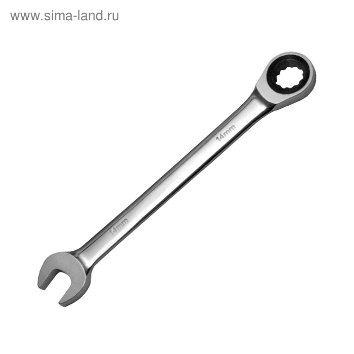 Ключ комбинированный с трещоточным механизмом Кратон 10 мм - Фото 1