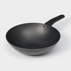 Сковорода-вок, d=24 см, съёмная ручка, антипригарное покрытие, алюминий, чёрная - Фото 2