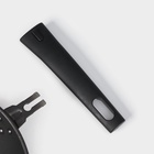 Сковорода-вок, d=24 см, съёмная ручка, антипригарное покрытие, алюминий, чёрная - Фото 6