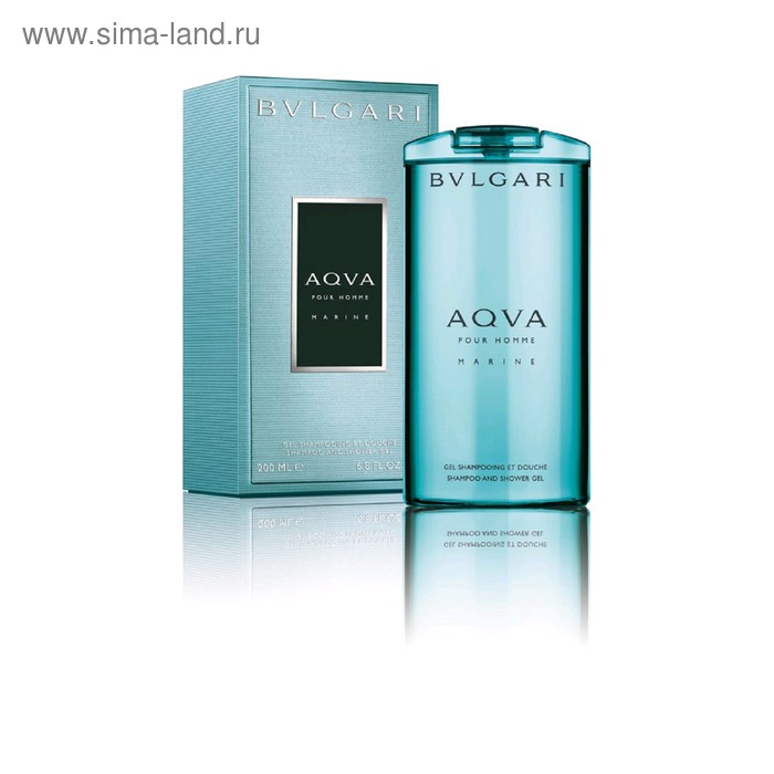 Шампунь и гель для душа Bvlgari Aqva Pour Homme Marine, 200 мл - Фото 1