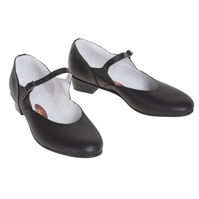 Туфли народные женские, длина по стельке 23,5 см, цвет чёрный