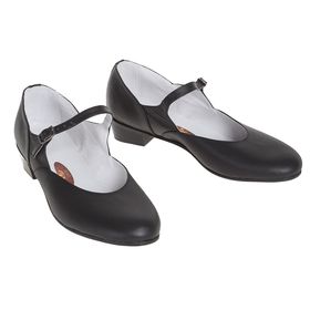 Туфли народные женские, длина по стельке 24,5 см, цвет чёрный