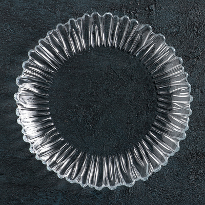 Тарелка стеклянная Aurora, d=20.5 см, цвет прозрачный