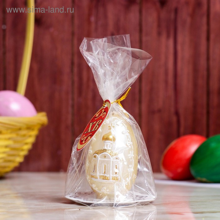 Свеча пасхальная «Яйцо: С церковью»