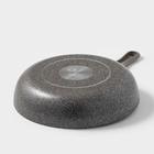 Сковорода Onyx, d=24 см, съёмная ручка, стеклянная крышка, антипригарное покрытие, алюминий, серая - Фото 5