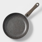 Сковорода Onyx, d=24 см, съёмная ручка, стеклянная крышка, антипригарное покрытие, алюминий, серая - Фото 4