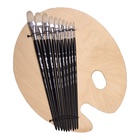 Набор кистей для рисования, щетина, 10 штук: № 4, 6, 7, 8, 9, 10, 14, 15, 18, 20, Roubloff, овальные, деревянная ручка - Фото 4