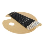 Набор кистей для рисования, щетина, 10 штук: № 4, 6, 7, 8, 9, 10, 14, 15, 18, 20, Roubloff, овальные, деревянная ручка - Фото 5