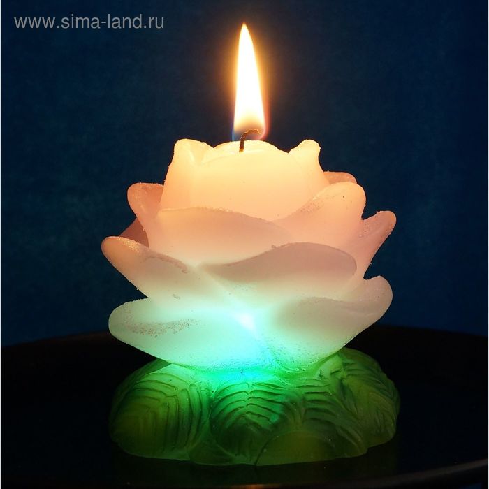 свеча мигающая "Роза" арома - Фото 1