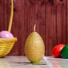 свеча Яйцо "Плетеное позолоченное Русский пейзаж" - Фото 4