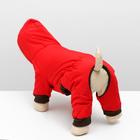 Комбинезон зимний для животных, L (ДС 28-30, ОГ 40-44 см, ОШ 32 см), красный - фото 23115915