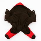 Комбинезон зимний для животных, L (ДС 28-30, ОГ 40-44 см, ОШ 32 см), красный - фото 23115918