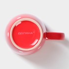Кружка керамическая Доляна «Красный Горох», 360 мл, цвет красный - Фото 6