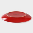 Тарелка керамическая десертная Доляна «Красный горох», d=19 см, цвет красный - Фото 3