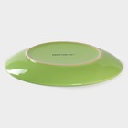 Тарелка керамическая десертная Доляна «Зелёный горох», d=19 см, цвет зелёный - Фото 3